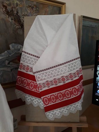 Свадебное полотенце с вышивкой.