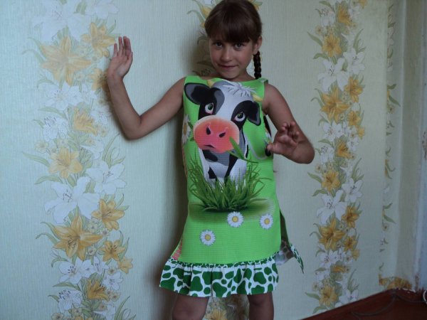 Пляжное платье на 7-8 лет