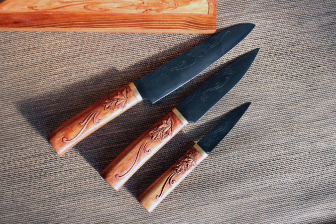 Превью Кухонные ножи ручной работы кованые