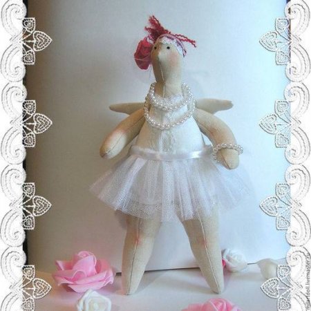 Кукла текстильная Ангелочек Тильда-толстушка