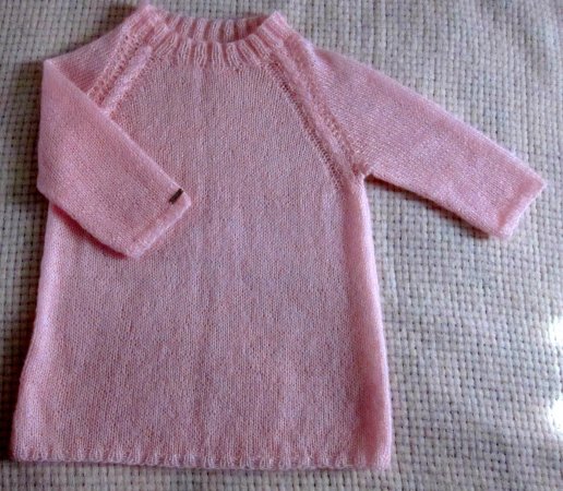 Пуловер из мохера Розовое облачко