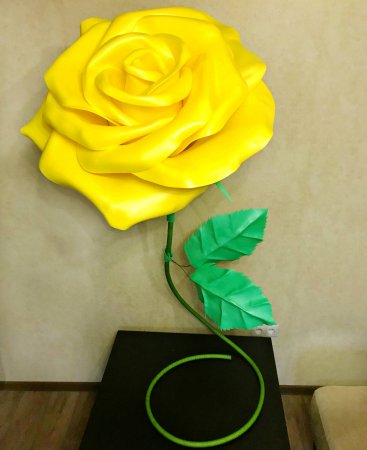 Желтая роза из изолона